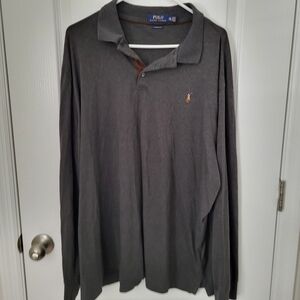 Polo Ralph Lauren Mens XXL Tall Dark Gray long sleeve shirt Fall